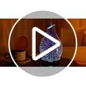 JOYOLO 120ML Essential Oil Diffuser, 3D Glass Aromatherapy Diffuser with Auto Shut-Off and 7 Color LED Lights, Ultrasonic ...