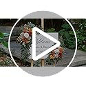 Olalaka Artificial Flower Swag Set of 2 for Wedding Welcome Signs Floral Decorations, Burnt Orange Wedding Arch Flowers fo...