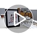 HappyHapi 8x10 Picture Frame Set of 6, 8x10 White Picture Frame Display Pictures 5x7 with Mat or 8x10 Without Mat. Wall Ha...