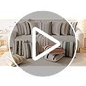 WANLIRD Boho Throw Pillow Covers 18x18 Set of 2 Farmhouse Decorative Cushion Case Striped Square Pillows Cover Chenille Pi...