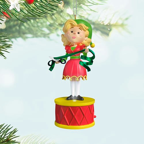 Hallmark Keepsake Christmas Ornament, Elf Collection Jovie with Light and Sound, Christmas Movie Gifts