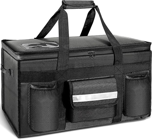 MyLifeUNIT Insulated Cooler Bag for Food & Pizza Delivery Bag Suitable for Car, Bike, Camping, Picnic, Beach, Large Size