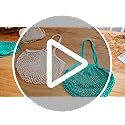Eccliy 12 Pieces Reusable Cotton Mesh Grocery Bag Farmers Bags Net Shopping Beach Organizer Bulk Aesthetic Portable Tote w...