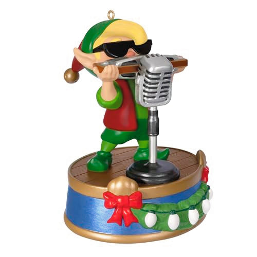 Hallmark Keepsake Christmas Ornament 2024, North Pole Tree Trimmers Band Collection Hank On Harmonica Musical With Light, ...
