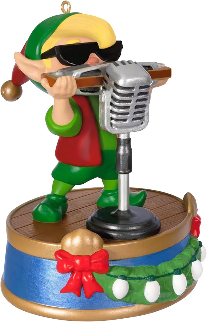 Hallmark Keepsake Christmas Ornament 2024, North Pole Tree Trimmers Band Collection Hank On Harmonica Musical With Light, ...