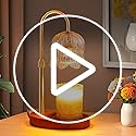 Candle Warmer Lamp with Timer: Adjustable Dimmable Height Adjustable Warming - Flower Shape Wax Lamp Jar Candles No Flame ...