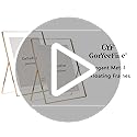 Gold 5x7'' Floating Frame Set of 2, For Photo Sizes (3.5 x5'', 4x 6'' up to 5x7'' ), Beautiful Metal Lace Edge Frames Adju...