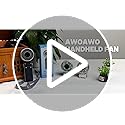 AWOAWO Portable Handheld Fan, 5 Gear Wind, Battery Operated, Up to 13 Working Hours, Mini Personal Hand Fan Blow Cold Air ...