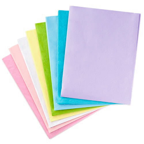 Hallmark Bulk Tissue Paper (Pastel Rainbow, 8 Colors) 120 Sheets for Easter, Spring Gift Wrap, Crafts, DIY Paper Flowers, ...