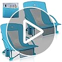 Low Beach Chairs 2 Pack,Folding Compact Low Seat Chairs for Adults w/Mesh Back & Storage Bag,Heavy Duty Chair for Outdoor ...