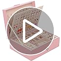 QBestry Girls Jewelry Box Earring Holder Organizer for Girls Earring Organizer Teen Jewelry Box Organizer for Girl Pink je...