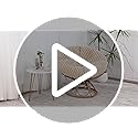 HOMBYS Fluffy Shaggy Cover for Papasan Chair Cushion, Plush Faux Fur Slipcover ONLY, (Without Cushion) Removable Soft Papa...