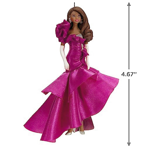 Hallmark Keepsake Christmas Ornament 2023, Barbie Pink Collection, 2023 Porcelain and Fabric Ornament, Gifts for Her