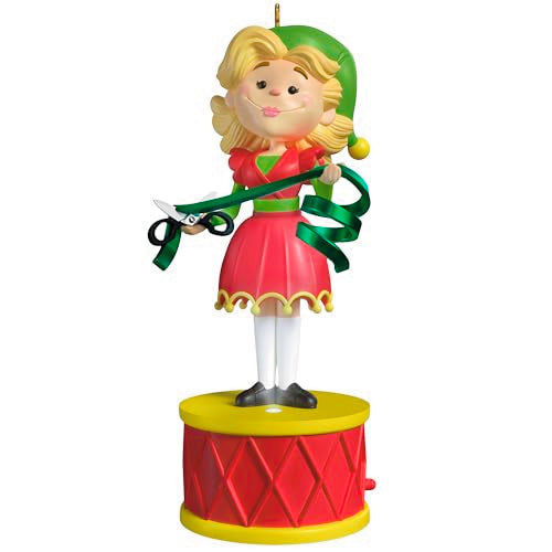 Hallmark Keepsake Christmas Ornament, Elf Collection Jovie with Light and Sound, Christmas Movie Gifts