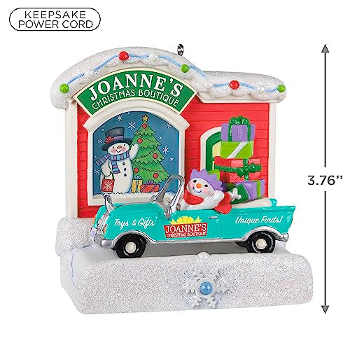 Hallmark Keepsake Christmas Ornament 2023, Happy Holiday Parade Collection Joanne's Christmas Boutique Musical with Light,...