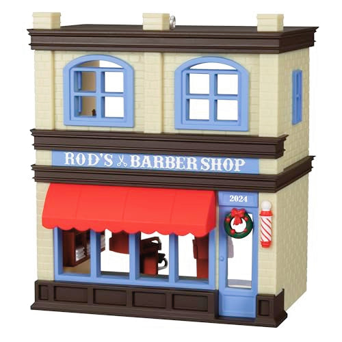 Hallmark Keepsake Christmas Ornament 2024, Nostalgic Houses and Shops Rod's Barbershop 2024, Family Gifts