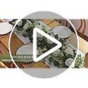 TOCHGREEN 4Pcs(26 Ft) Artificial Eucalyptus & White Rose Flower Garland, Faux Rose Vine & Gypsophila Greenery for Party & ...