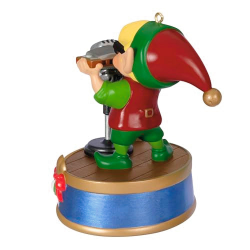 Hallmark Keepsake Christmas Ornament 2024, North Pole Tree Trimmers Band Collection Hank On Harmonica Musical With Light, ...