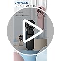 TriPole Portable Handheld Turbo Fan with Digital Display, 3-IN-1 Rechargeable Mini Travel Fan, Battery Operated, 190° Fold...