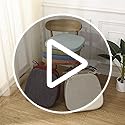 KGPLOME Chair Cushion with Ties for Dining Chairs - Memory Foam Non Slip Kitchen Chair Pad and Dining Seat Cushion with Ma...