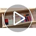 SMARTAKE 13-Piece Drawer Organizer with Non-Slip Silicone Pads, 5-Size Desk Drawer Organizer Trays Storage Tray for Makeu...