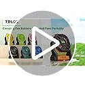 TDLOL Portable Fan Rechargeable Battery Powered Fan,270°Pivot Cordless Battery Operated Camping Fans with LED Light & Hoo...