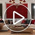 QinmiGarden Flower Wall Backdrop 9pcs 16.5x16.5 Inch Flower Wall Decor Artificial Floral Wall Panel Ideal for Wedding Cele...