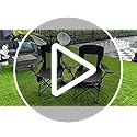 SONGMICS Breathable Camping Chairs, Foldable Outdoor Chairs Set of 2, High Back, Adjustable Armrests, Drink Holder, Weight...