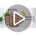 Emfogo Jewelry Box for Women, 5 Layer Large Wood Boxes & Organizers for Necklaces Earrings Rings Bracelets, Rustic Organiz...
