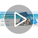 Gorich Beach Tent with Canopy - Easy Setup 3-4/5-6/7-8 Person Portable Sun Shelter, UPF 50+ UV Protection Sun Shade, Light...