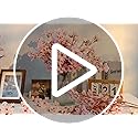 SITUMEIZI 6Pcs Artificial Cherry Blossom Branches Decor Fake Flowers Silk Spring Faux Flowers 16" Peach Bouquet for Home W...