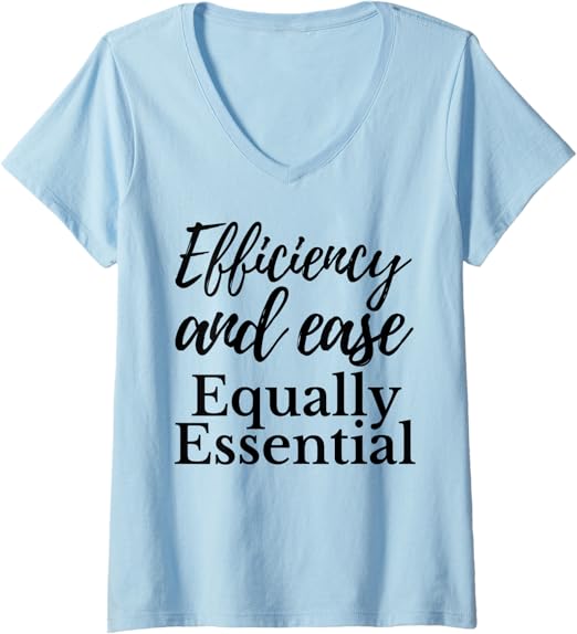Womens Efficiency And Ease Equally Essential Lifestyle Balance V-Neck T-Shirt