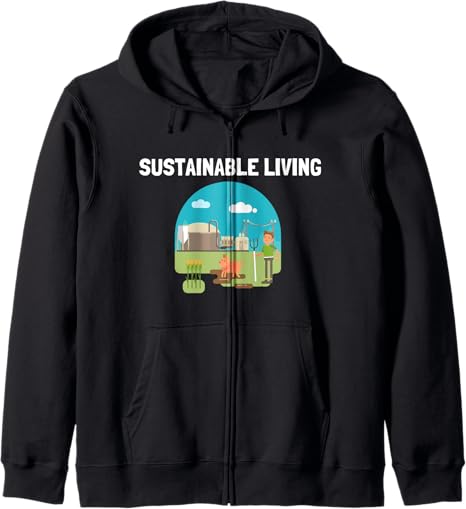 Sustainable Living - Minimalist Living Zip Hoodie