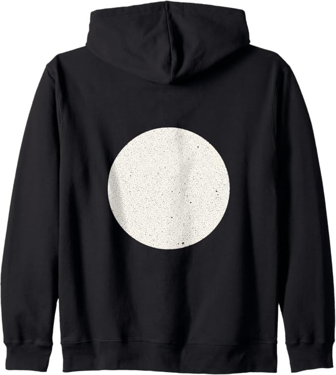 Minimalist Home Decor Speckled Circle, Neutral Abstract, Sc Zip Hoodie