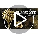 Metallic Gold Roses Flower Bouquet Building Sets, 670Pcs Golden Roses Botanical Collection Compatible with Lego Flowers Va...