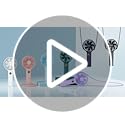 SWEETFULL Handheld Portable Fan, 5000mAh Rechargeable Battery, 6 Speed Wind, LED Digital Display, Foldable Electric Person...
