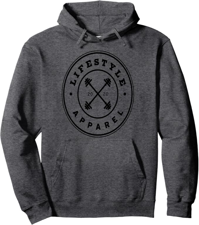 Lifestyle Apparel Fitness Circle Logo Pullover Hoodie
