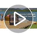 Koonie Battery Operated Desk Fan, 5'' Small USB Portable Fan with Max. 11h Runtime, Strong Wind, 180° Tilt Folding and 3 S...