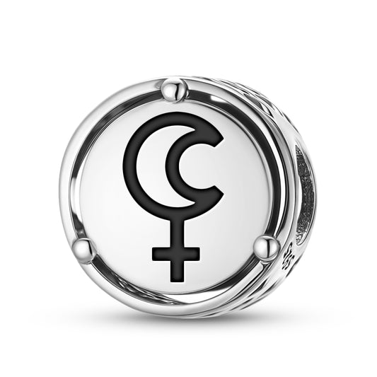 925 Sterling Silver Astrology Lilith Charms For Bracelets & Necklaces Pendants Beads Jewelry Fit Pan Bracelet Bible Verse Charm Prayer Faith Religious Gifts For Women