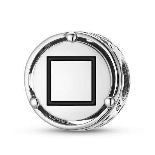 925 Sterling Silver Astrology Squares Charms For Bracelets & Necklaces Pendants Beads Jewelry Fit Pan Bracelet Bible Verse Charm Prayer Faith Religious Gifts For Women