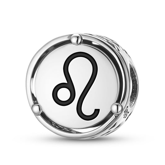 925 Sterling Silver Astrology Leo Charms For Bracelets & Necklaces Pendants Beads Jewelry Fit Pan Bracelet Bible Verse Charm Prayer Faith Religious Gifts For Women
