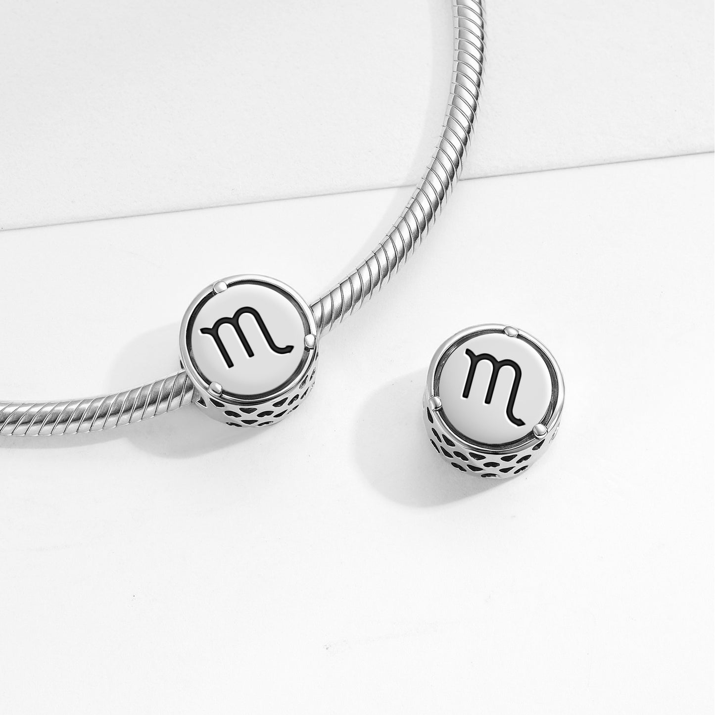 925 Sterling Silver Astrology Scorpio Charms For Bracelets & Necklaces Pendants Beads Jewelry Fit Pan Bracelet Bible Verse Charm Prayer Faith Religious Gifts For Women