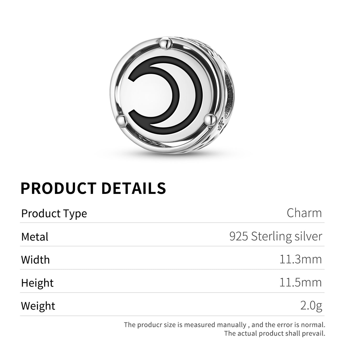 925 Sterling Silver Astrology Moon Charms For Bracelets & Necklaces Pendants Beads Jewelry Fit Pan Bracelet Bible Verse Charm Prayer Faith Religious Gifts For Women