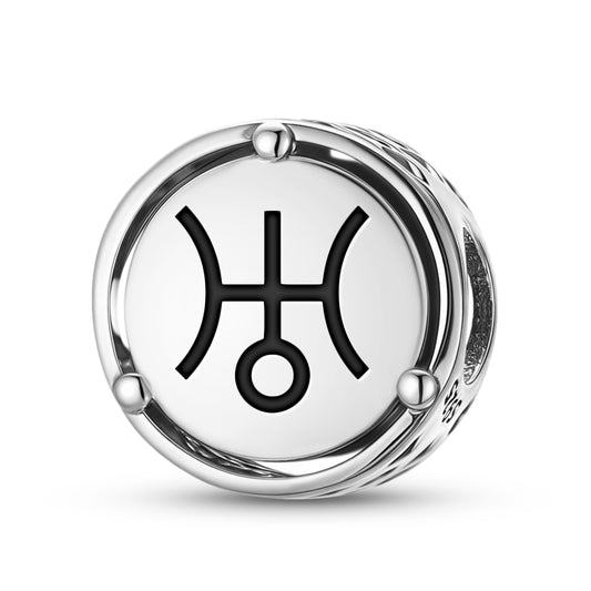 925 Sterling Silver Astrology Uranus Charms For Bracelets & Necklaces Pendants Beads Jewelry Fit Pan Bracelet Bible Verse Charm Prayer Faith Religious Gifts For Women