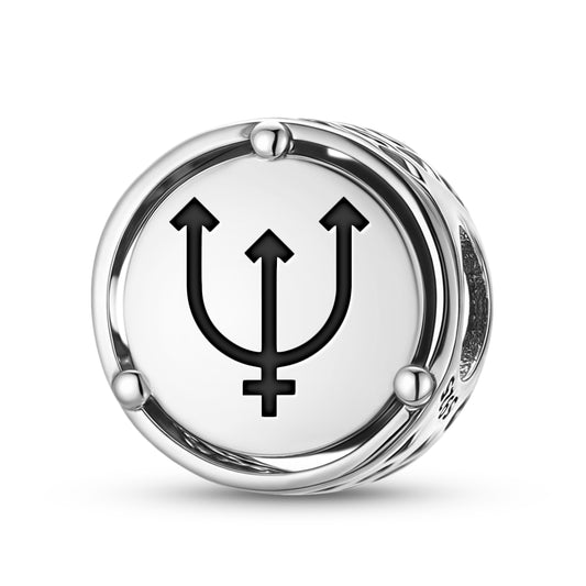 925 Sterling Silver Astrology Neptune Charms For Bracelets & Necklaces Pendants Beads Jewelry Fit Pan Bracelet Bible Verse Charm Prayer Faith Religious Gifts For Women