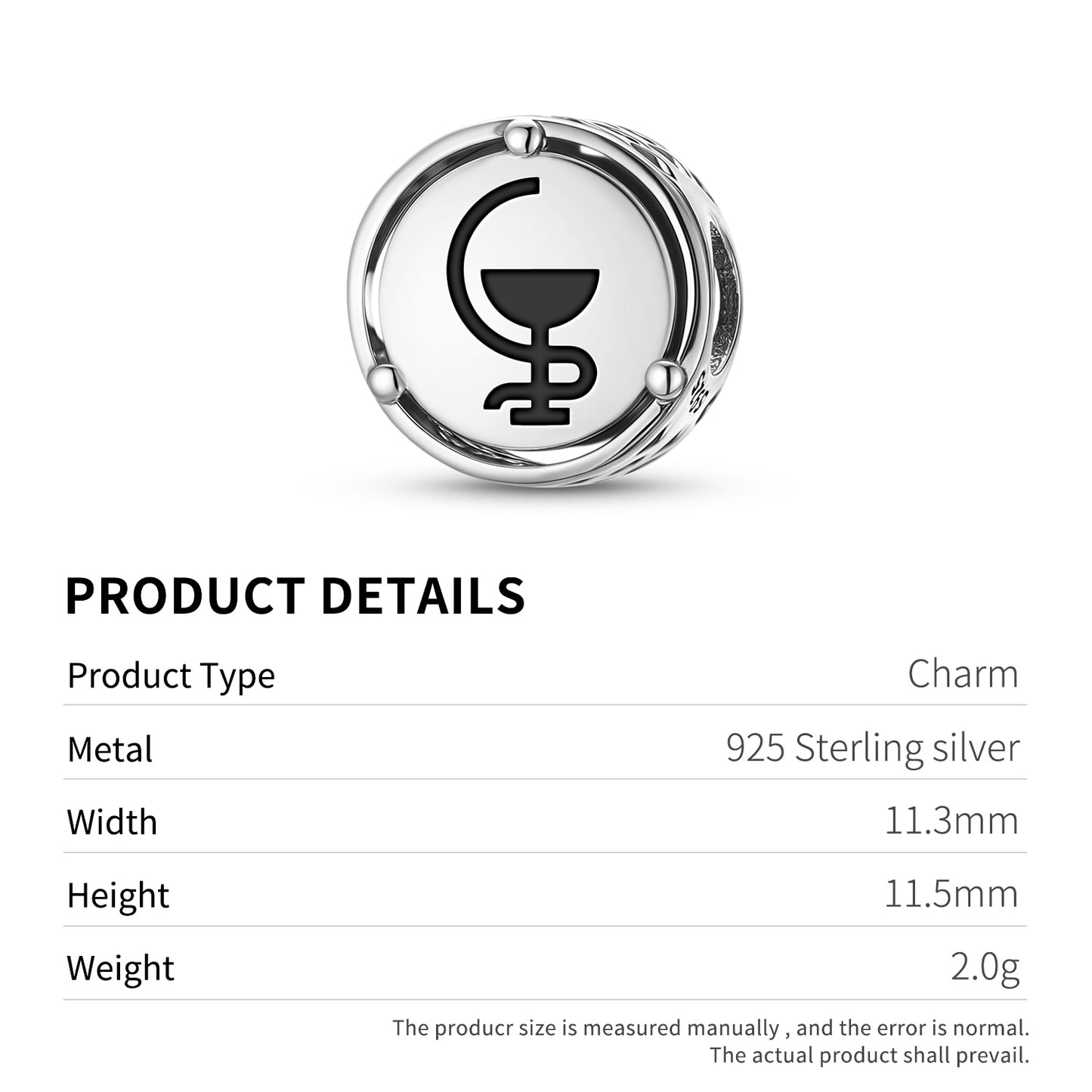 925 Sterling Silver Greek Mythology Hygeia Charms For Bracelets & Necklaces Pendants Beads Jewelry Fit Pan Bracelet Bible Verse Charm Prayer Faith Religious Gifts For Women
