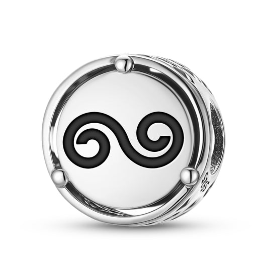925 Sterling Silver Celtic Double Spiral Charms For Bracelets & Necklaces Pendants Beads Jewelry Fit Pan Bracelet Bible Verse Charm Prayer Faith Religious Gifts For Women