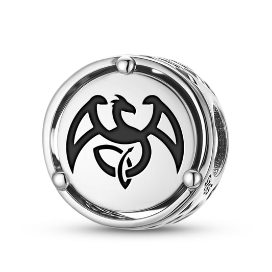 925 Sterling Silver Celtic The Dragon Charms For Bracelets & Necklaces Pendants Beads Jewelry Fit Pan Bracelet Bible Verse Charm Prayer Faith Religious Gifts For Women
