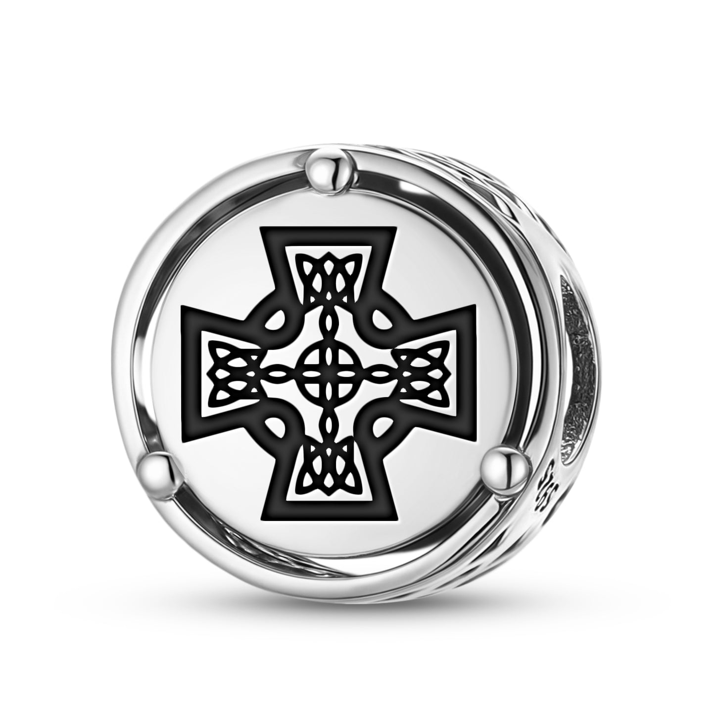 925 Sterling Silver Celtic The Celtic Cross Charms For Bracelets & Necklaces Pendants Beads Jewelry Fit Pan Bracelet Bible Verse Charm Prayer Faith Religious Gifts For Women