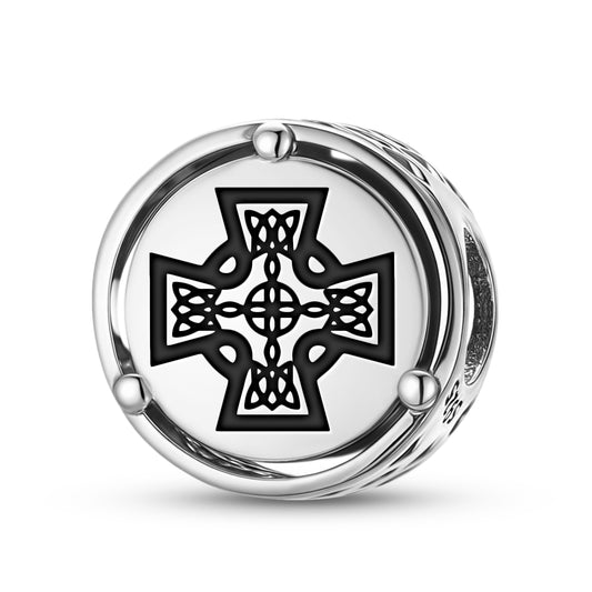 925 Sterling Silver Celtic The Celtic Cross Charms For Bracelets & Necklaces Pendants Beads Jewelry Fit Pan Bracelet Bible Verse Charm Prayer Faith Religious Gifts For Women